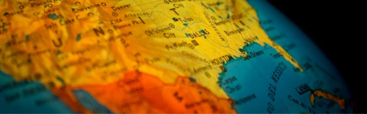 world map showing the United States