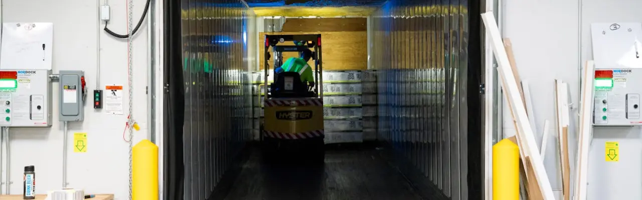 Un hombre trabajando con maquinaria para llevar carga