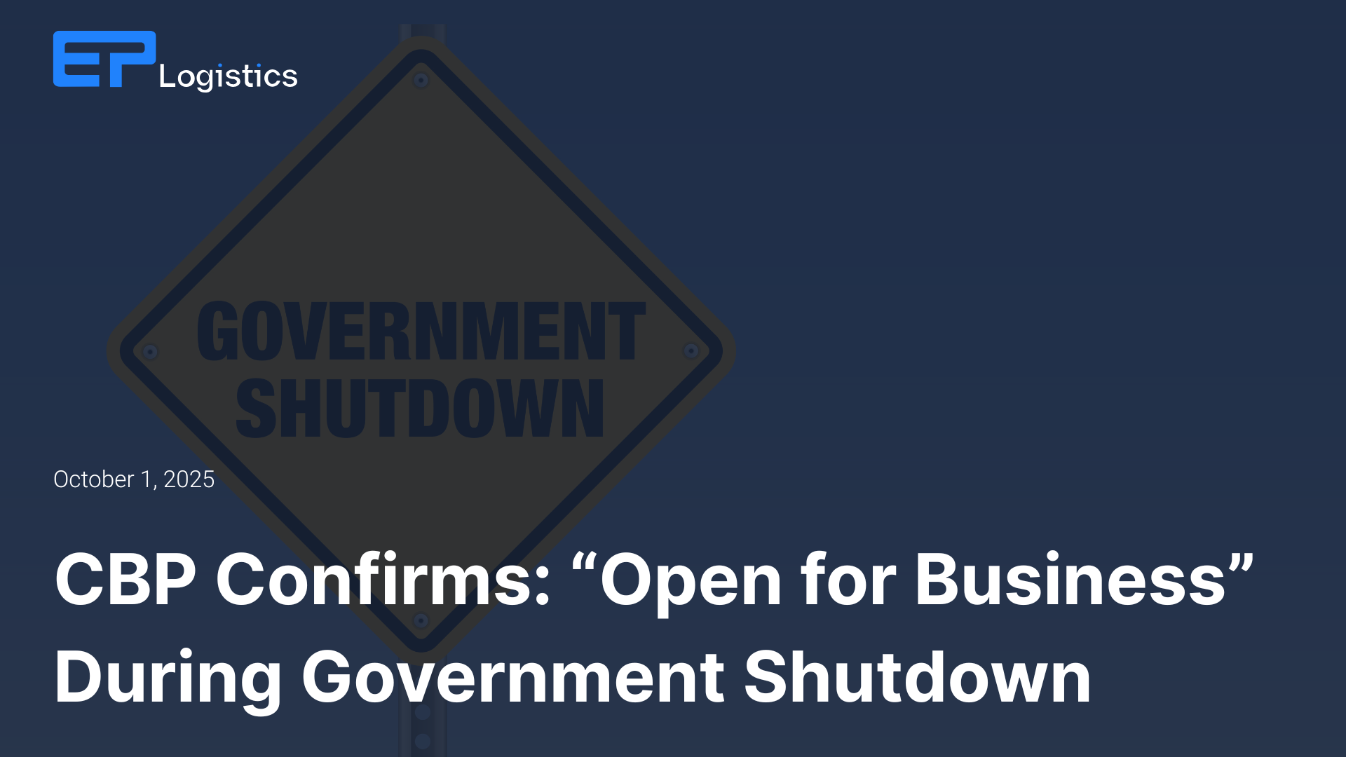 Government shutdown, open for business
