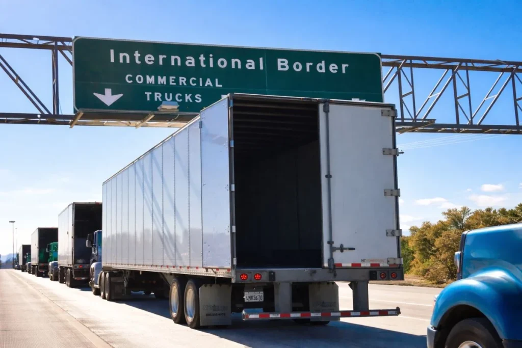 Is it cheaper to transload at the US-Mexico border or use direct through-trailer shipping?